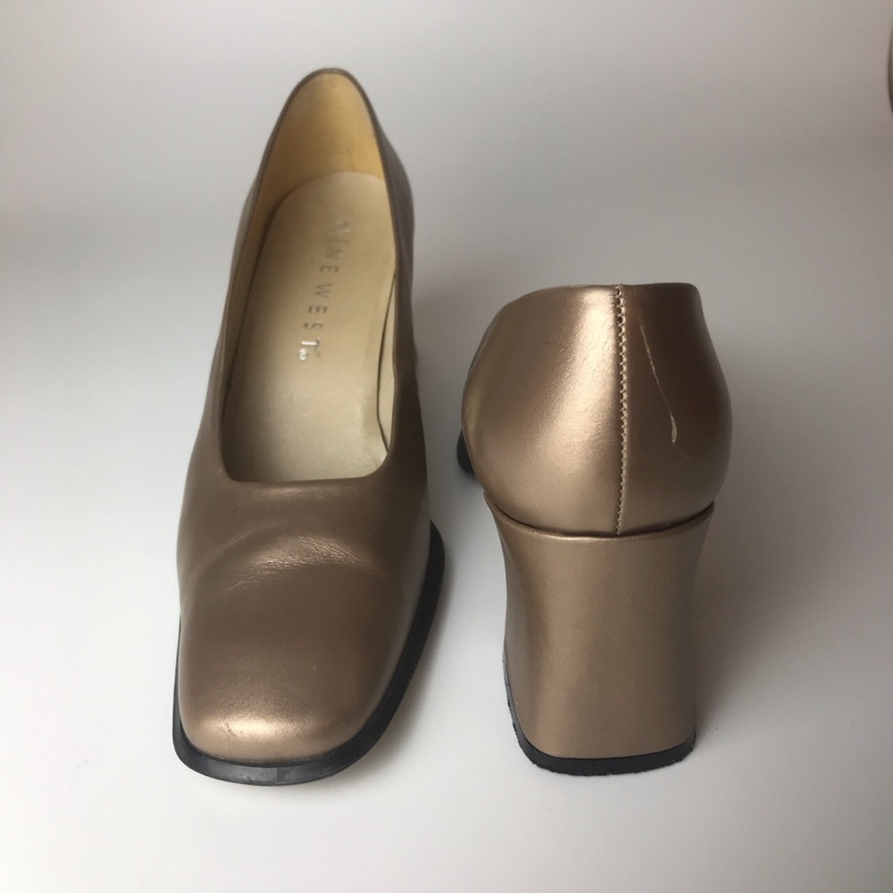 Nine West | Gold Blocked Heels